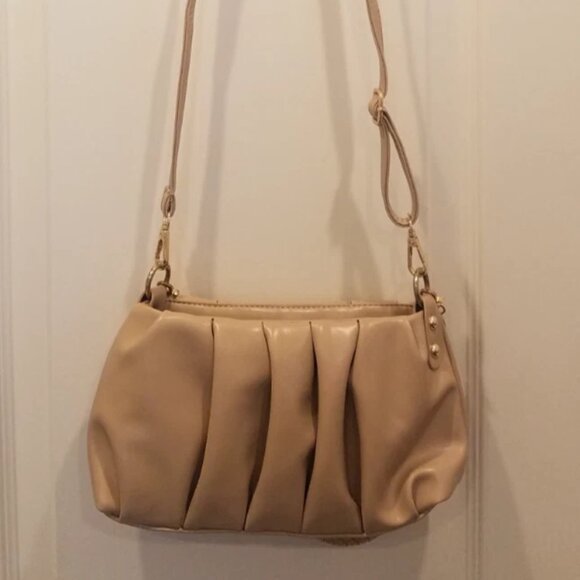 Super Feminine Beige Woman's Crossbody Handbag with Braided Handle - Picture 3 of 9